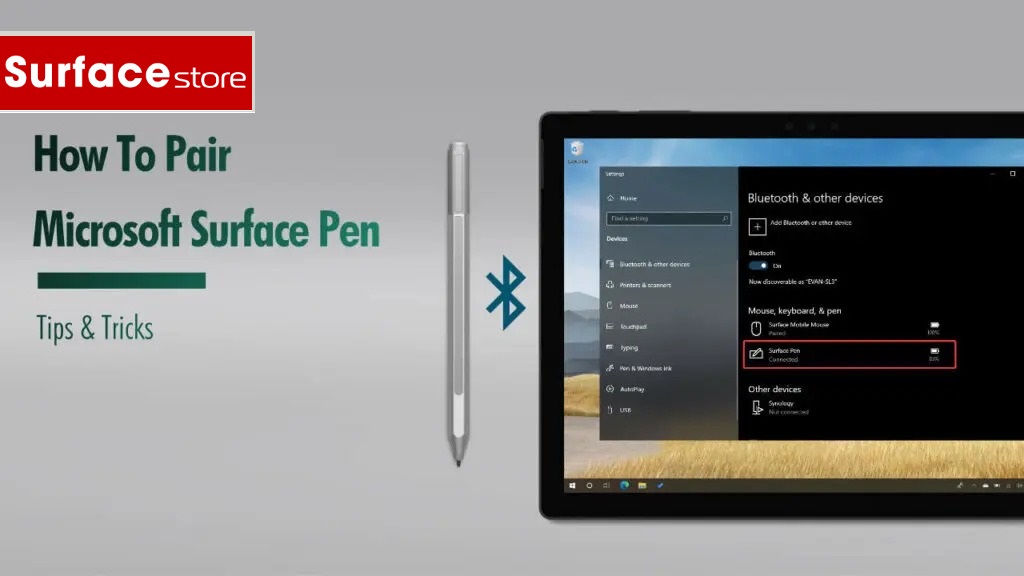 kết nối microsoft surface pen