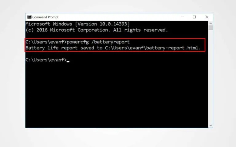 kiểm tra báo cáo pin của Surface