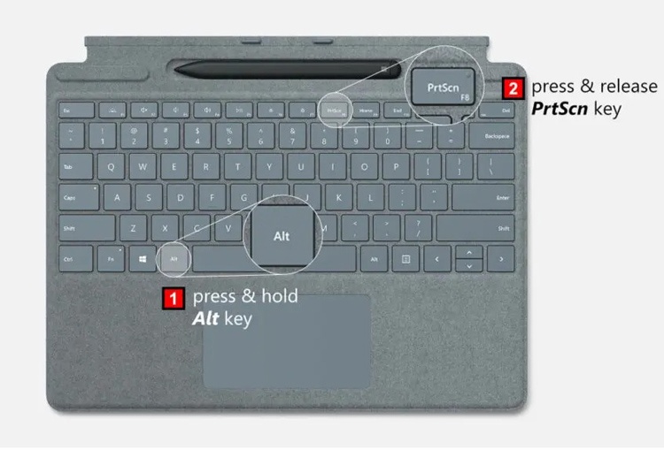 chụp ảnh màn hình Surface Pro